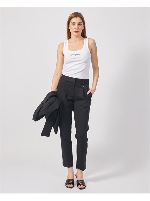 Women's trousers in pointe milano Yes Zee YES ZEE | P396-KW000801